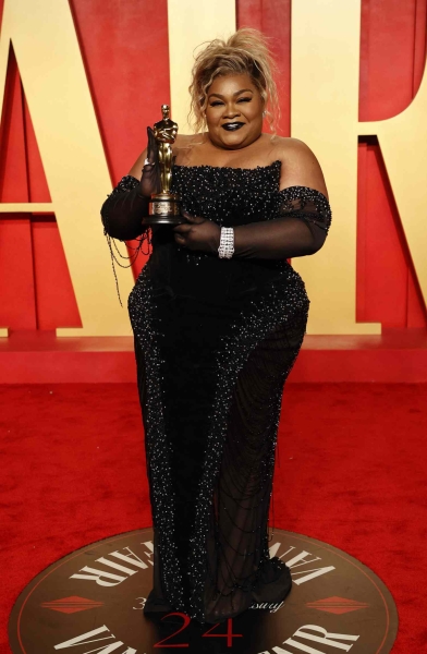 Da'Vine Joy Randolph Went Full Goth Glam for the Oscars After Party