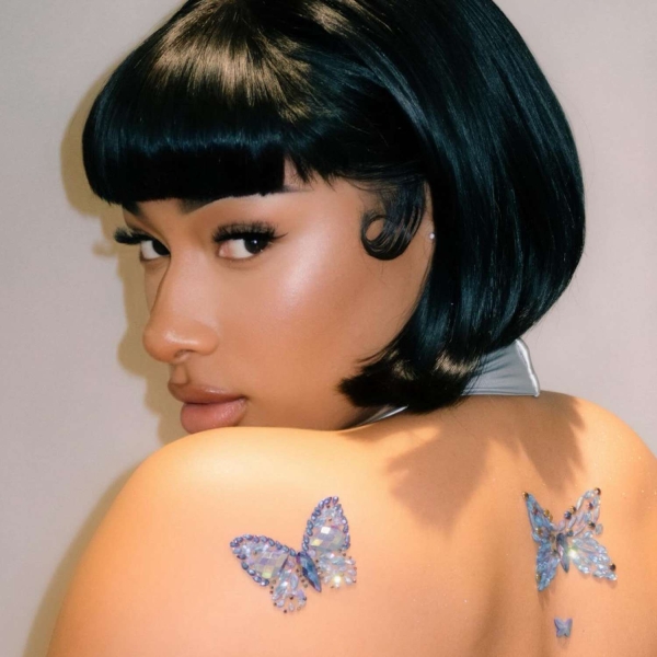 Megan Thee Stallion's Butterfly Chrome Nails Are Going Straight to Our Spring Mood Board