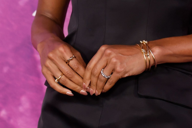 Gabrielle Union's Peach Chrome Manicure Belongs On Your Spring Mood Board