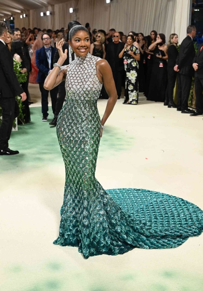 Gabrielle Union's Shimmering Shell Nails Matched Her Multiple Met Gala Looks