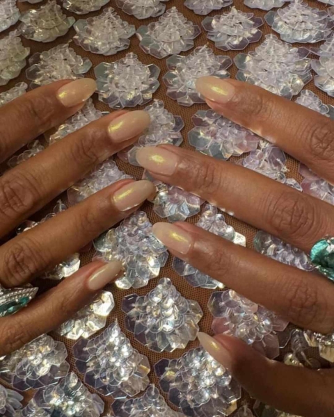 Gabrielle Union's Shimmering Shell Nails Matched Her Multiple Met Gala Looks