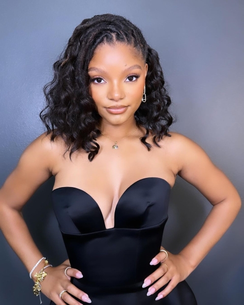 Halle Bailey's Pink Jelly Nails Are So Sweet for Summer
