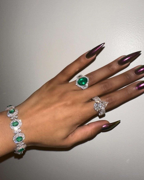 Megan the Stallion's Extra-Long Chrome Nails Were Made for Summer Nights Out