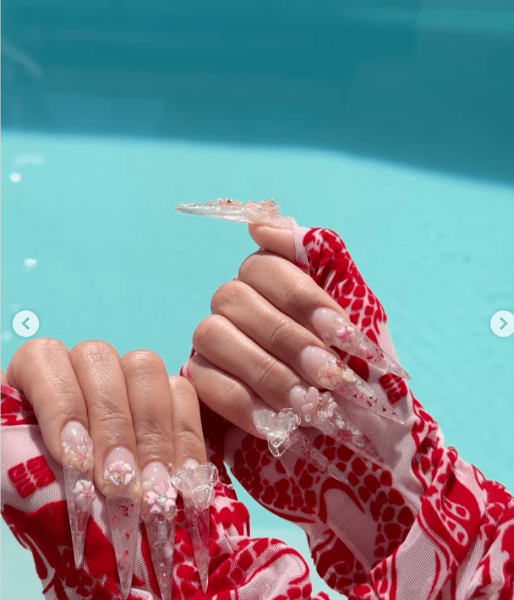 Saweetie's 3D Floral Manicure Is in Full Bloom