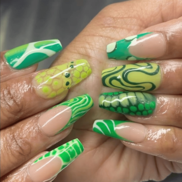 20 Green Nail Design Ideas, From Brat Neon to Serene Sage