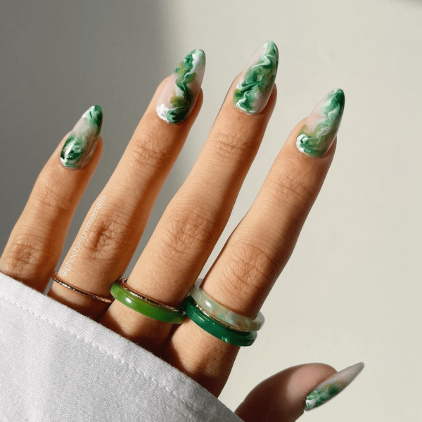 20 Green Nail Design Ideas, From Brat Neon to Serene Sage