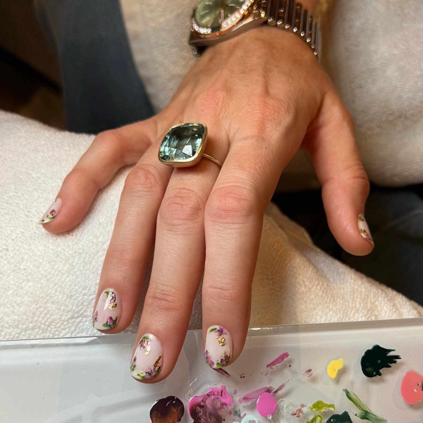 Blake Lively's "Micro Garden" Manicure Is Giving Major Lily Bloom Vibes