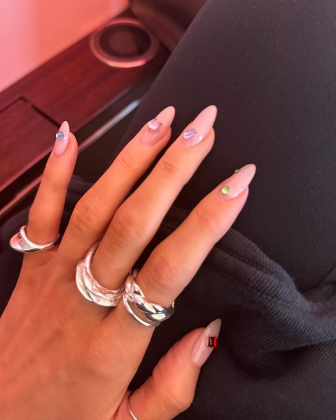 Kylie Jenner's Floating Gem Nails Are Going Straight to Our Summer Mood Board