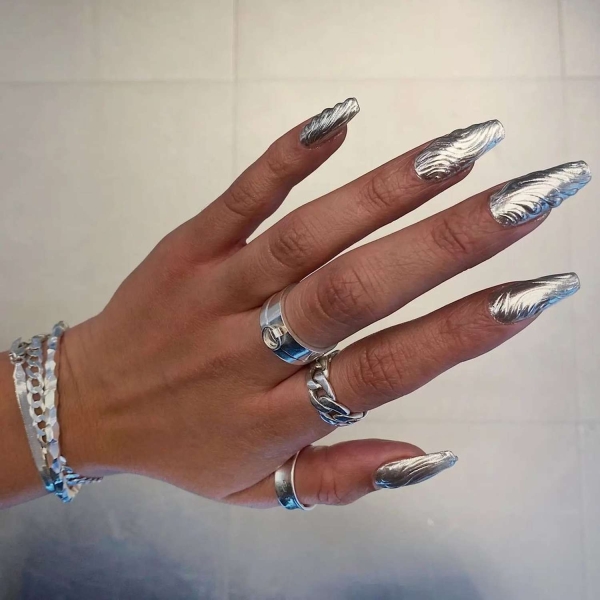 15 Cyber Nail Ideas With Futuristic Flair