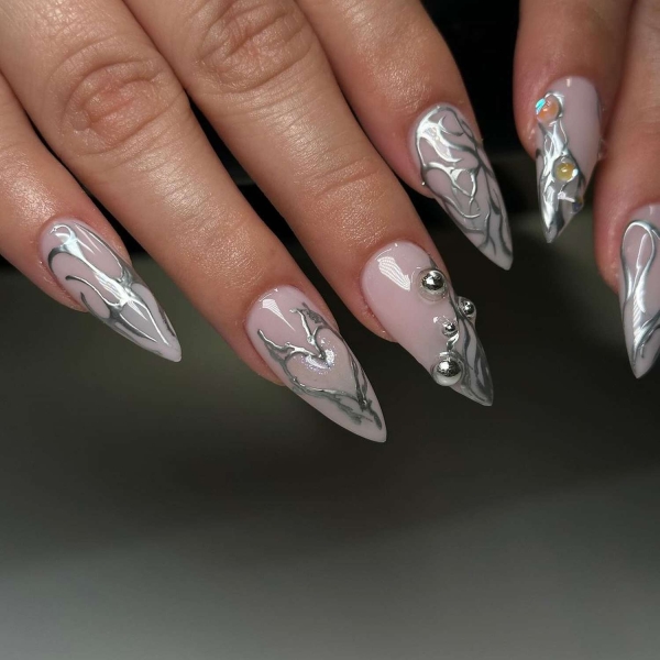 15 Cyber Nail Ideas With Futuristic Flair