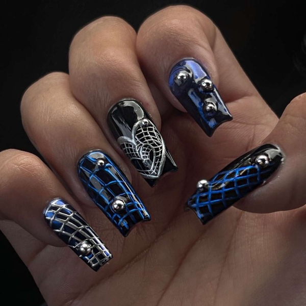 15 Cyber Nail Ideas With Futuristic Flair