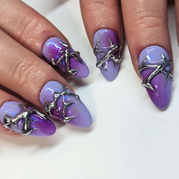 15 Cyber Nail Ideas With Futuristic Flair