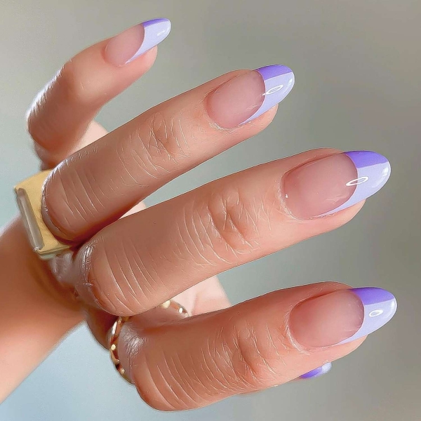 15 Purple French Manicure Ideas, From Glittery Tips to Lavender Accents