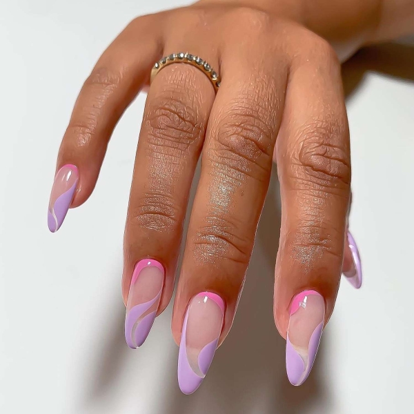 15 Purple French Manicure Ideas, From Glittery Tips to Lavender Accents