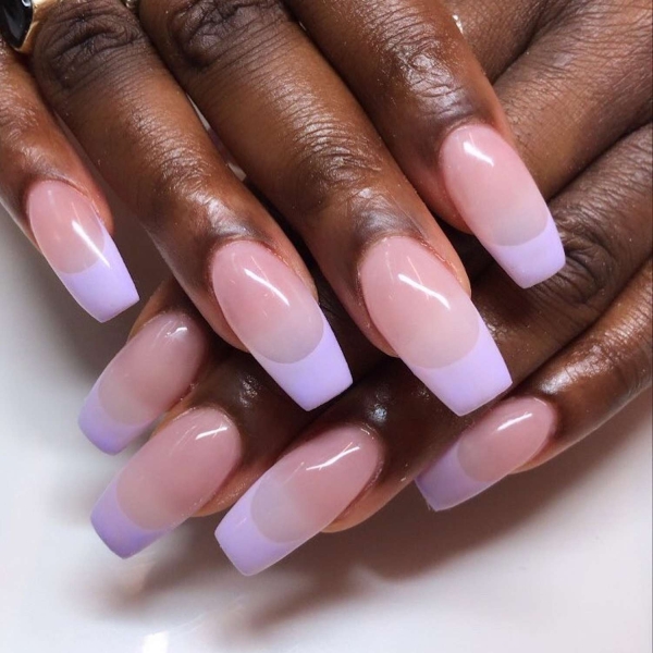 15 Purple French Manicure Ideas, From Glittery Tips to Lavender Accents