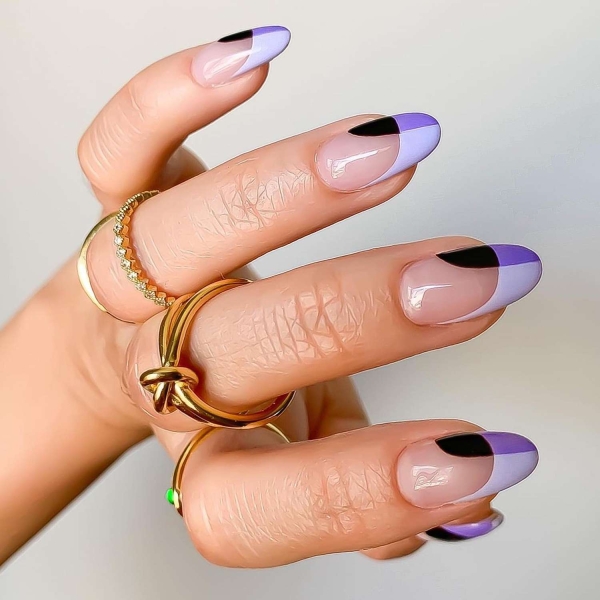 15 Purple French Manicure Ideas, From Glittery Tips to Lavender Accents