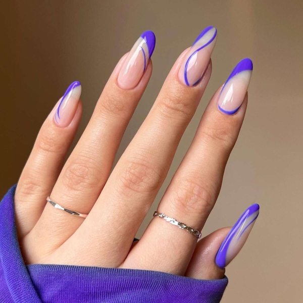 15 Purple French Manicure Ideas, From Glittery Tips to Lavender Accents