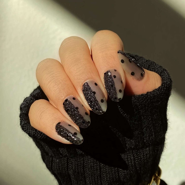 15 Sheer Black Nail Ideas That Make a Sultry, Sophisticated Statement