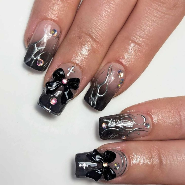 15 Sheer Black Nail Ideas That Make a Sultry, Sophisticated Statement