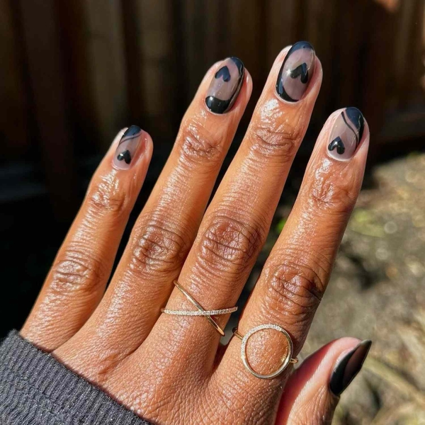 15 Sheer Black Nail Ideas That Make a Sultry, Sophisticated Statement