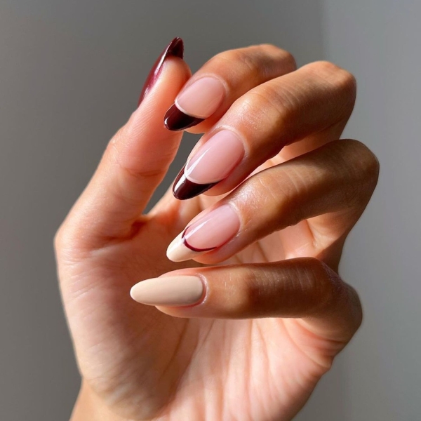 20 French Manicure Ideas for Fall That Bring Cozy Season to Your Fingertips