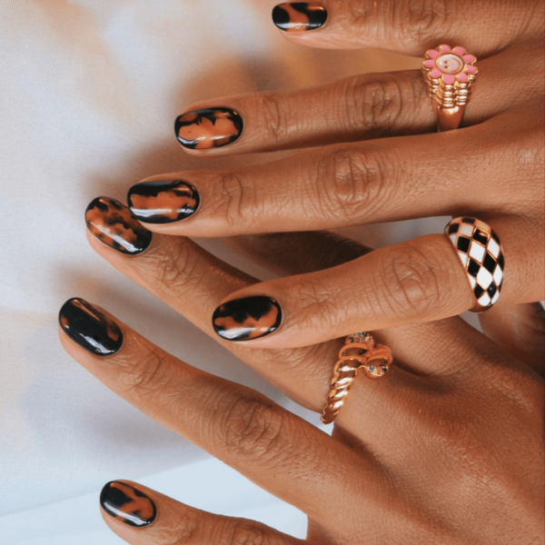 24 Short Nail Ideas for Fall, From Animal Print to Moody Crescents