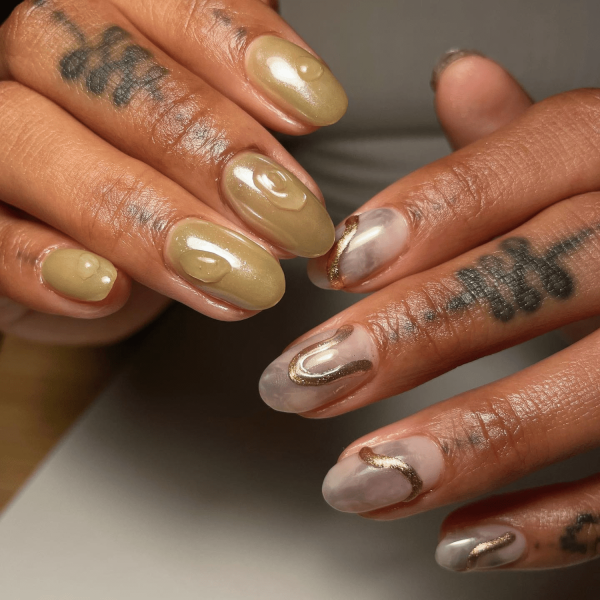 24 Short Nail Ideas for Fall, From Animal Print to Moody Crescents