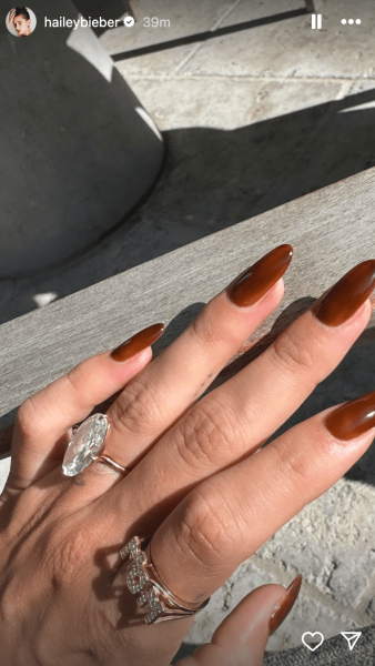 Hailey Bieber Just Cosigned Brown Nails for Fall