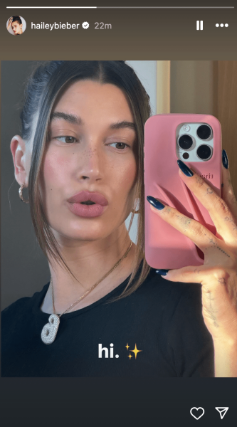 Hailey Bieber's Night Sky Nails Are Perfect for Fall